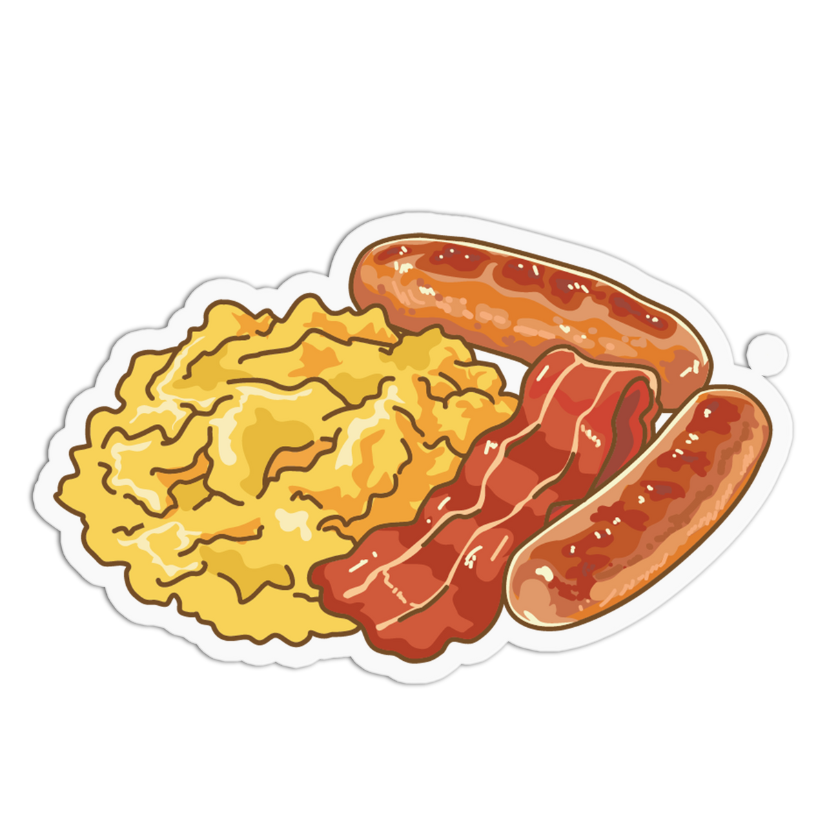 Scrambled Platter Breakfast Food Sticker