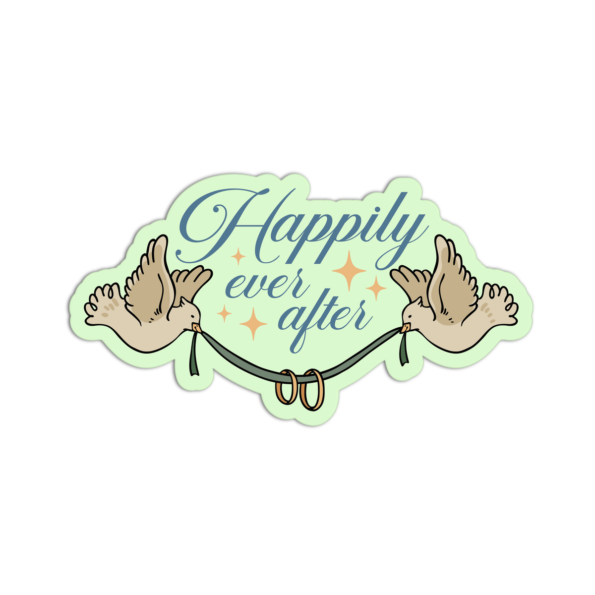 Happily Ever After Bridal Wedding Sticker