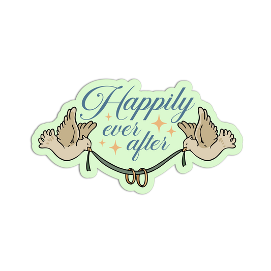 Happily Ever After Bridal Wedding Sticker