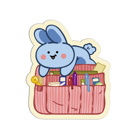 Pencil Case Bunny Junk Journaling Sticker