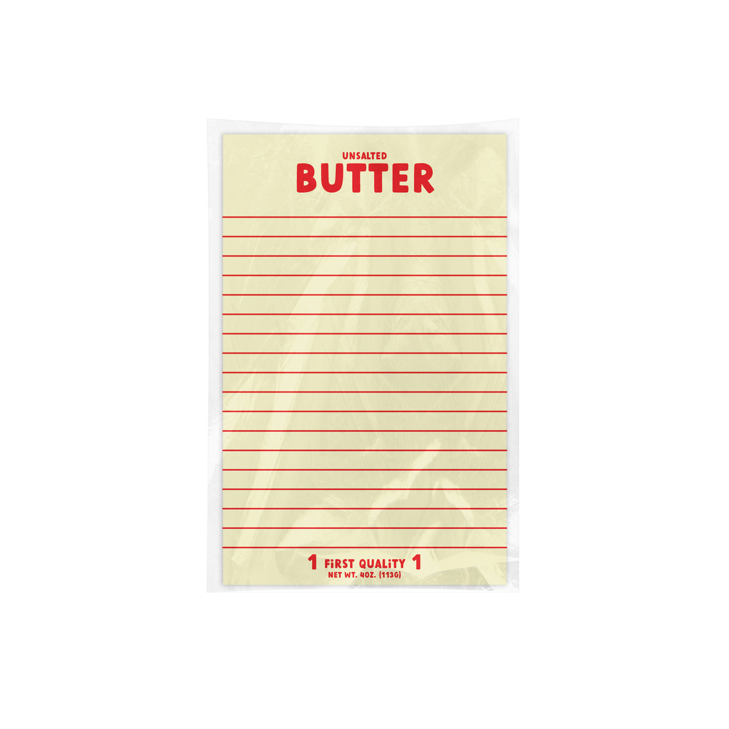 Lined Butter Memo Pad A7