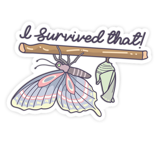 Post-Chrysalis Triumph - Cute Butterfly Sticker - The Stkr Store