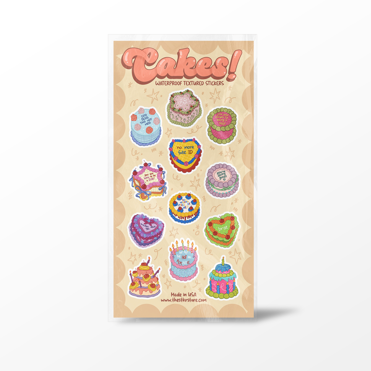 Cakes Sticker Sheet – The Stkr Store
