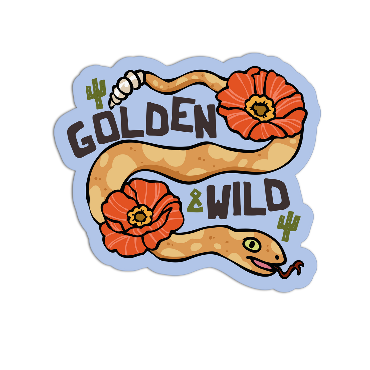 Golden Wild Cali Desert Sticker