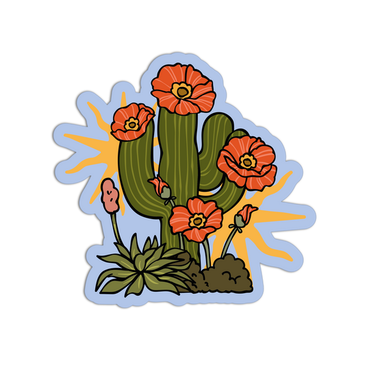 Blooming Plant Cali Desert Sticker