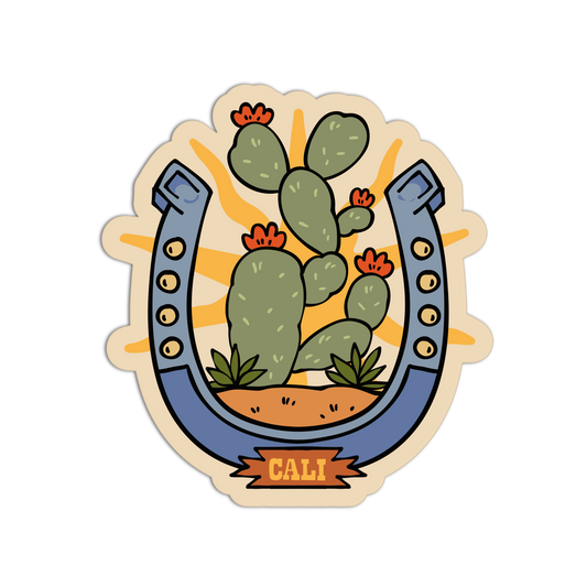 Lucky Horseshoe Cali Desert Sticker