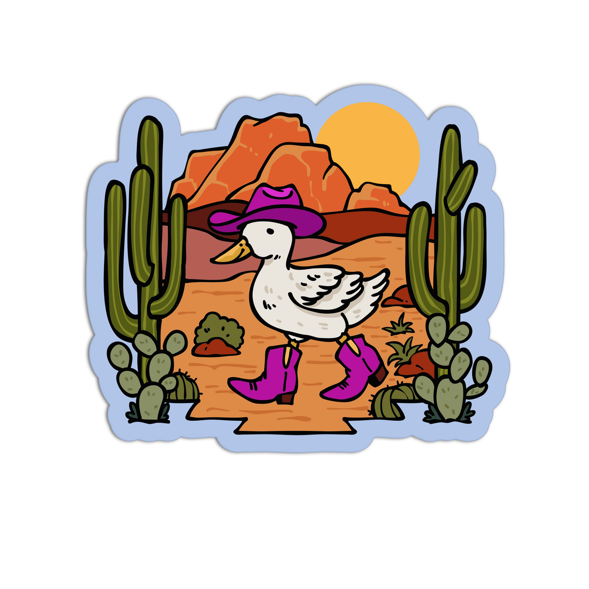 Feathered Duck Cali Desert Sticker