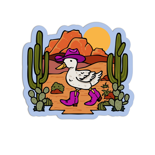 Feathered Duck Cali Desert Sticker