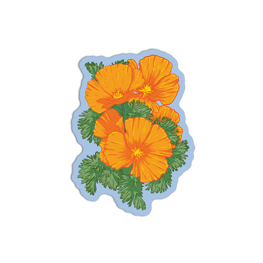 Cali Poppy 1 California Poppy Stickers