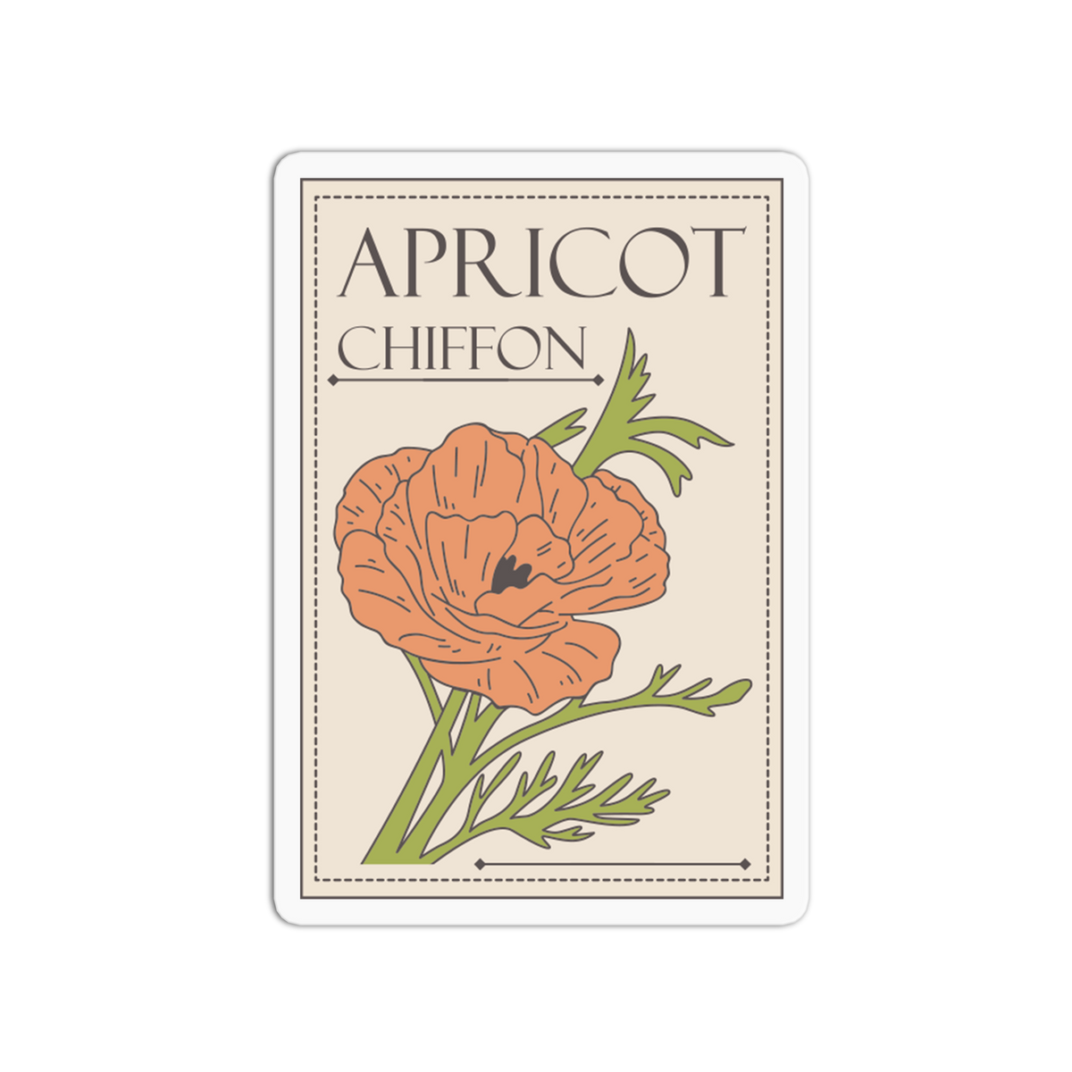 Apricot Chiffon Seed - California Poppy Sticker