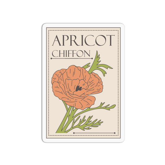 Apricot Chiffon Seed - California Poppy Sticker