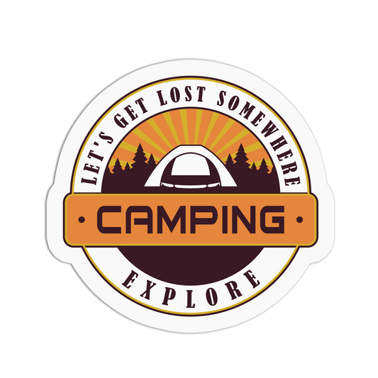 Let's Get Lost Somewhere - Camping Series Stickers