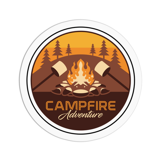 Campfire Adventure with Marshmallows - Camping Series Stickers