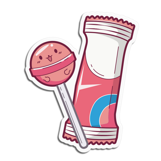 Pink Pop Candies Sticker