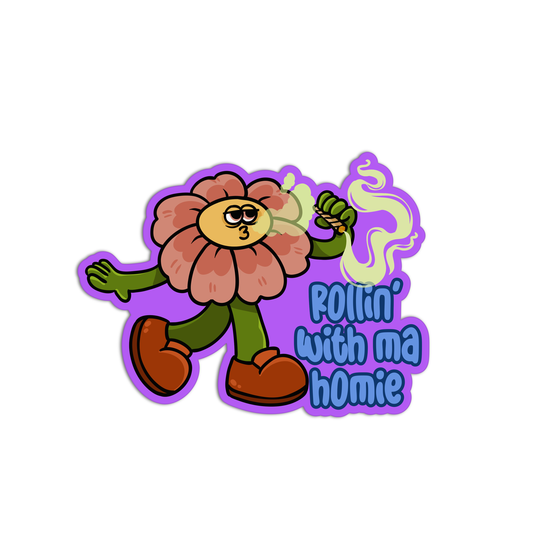 Rollin' With Ma Homie Canna Stickers