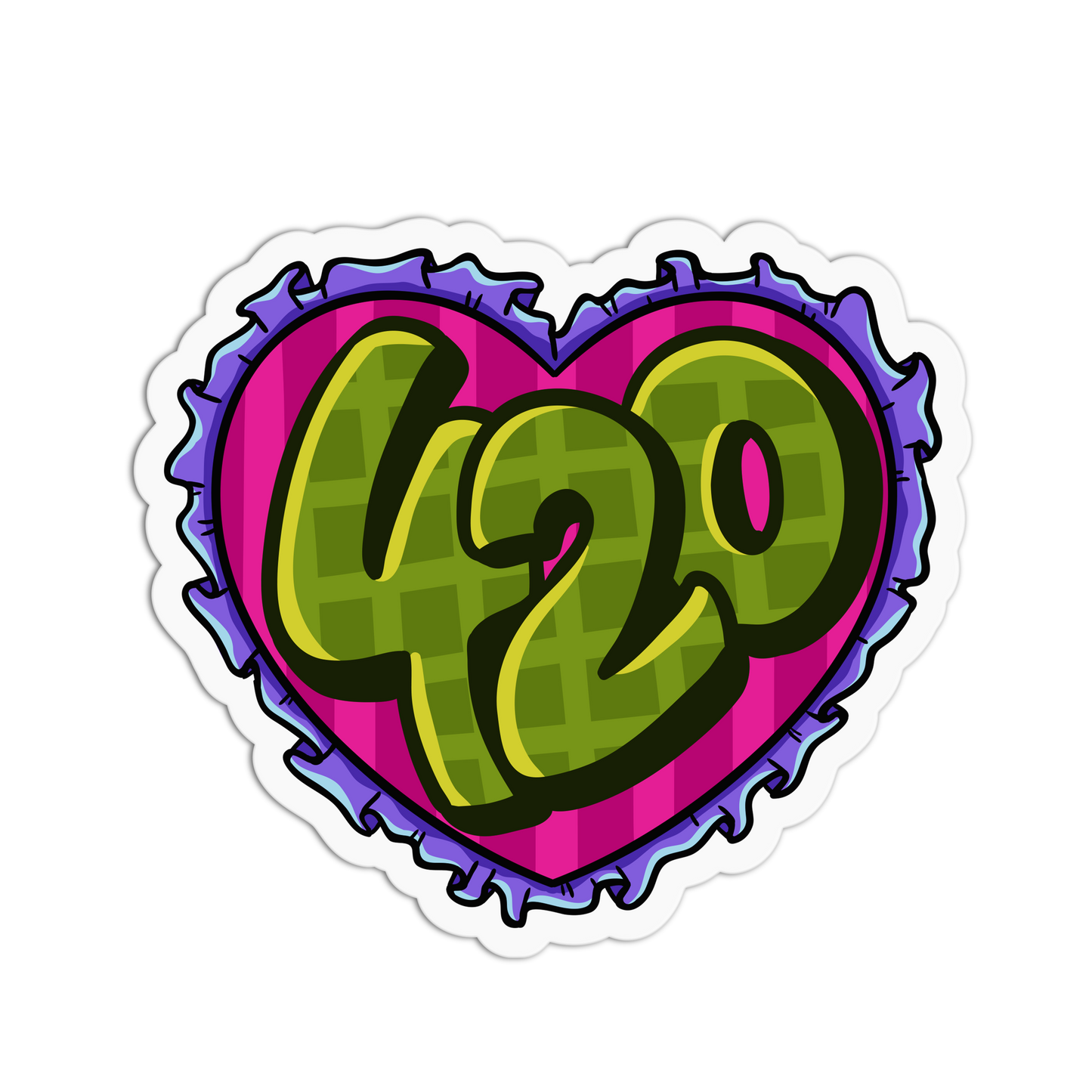420 Heart Canna Series Stickers