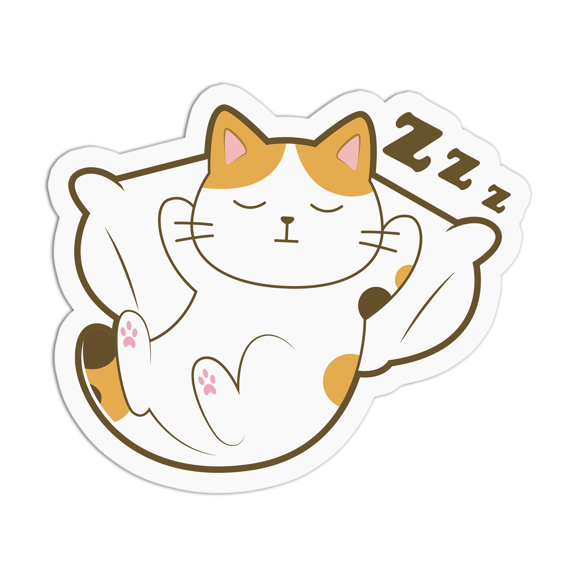 Sleeping on Pillow - Cat Series Sticker - The Stkr Store