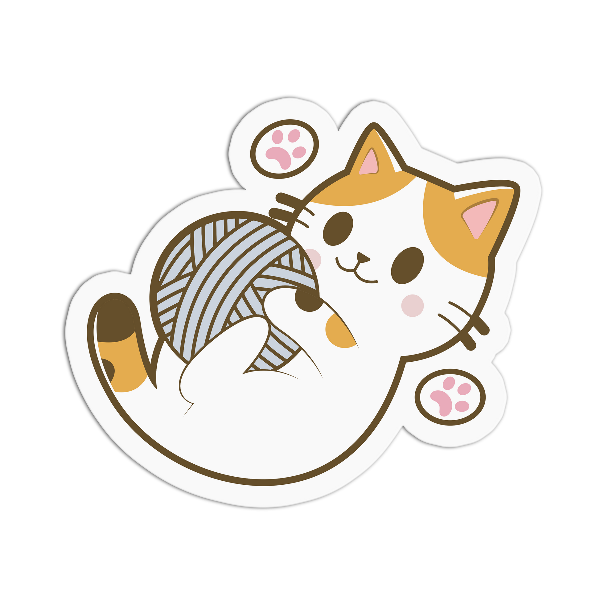 Single Yarn Ball - Cat Series Sticker - The Stkr Store