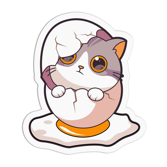 Breakfast Egg - Cat Series Sticker