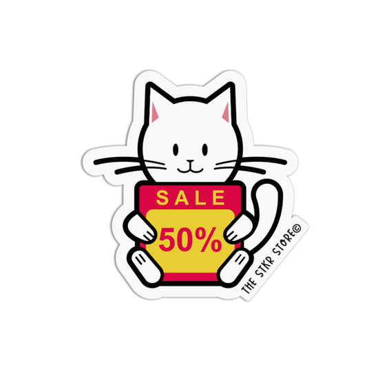 Sale Alert - Cat Grocery Sticker