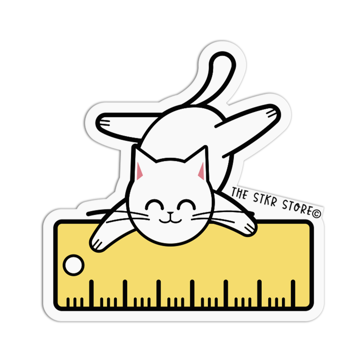 Ruler Cat Journal Supply Sticker
