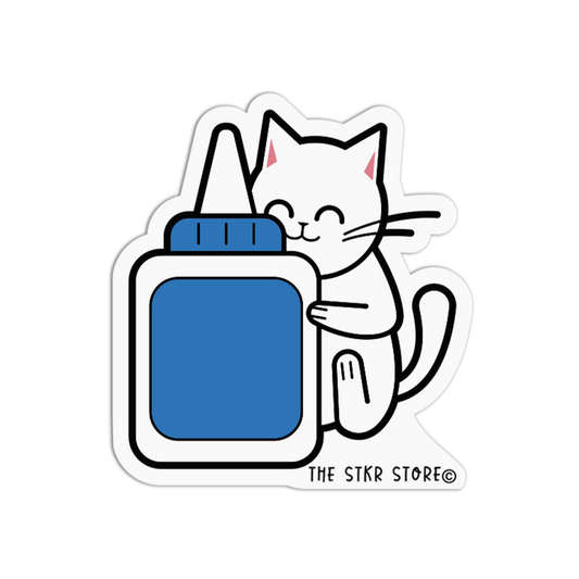 Glue Cat Journal Supply Sticker