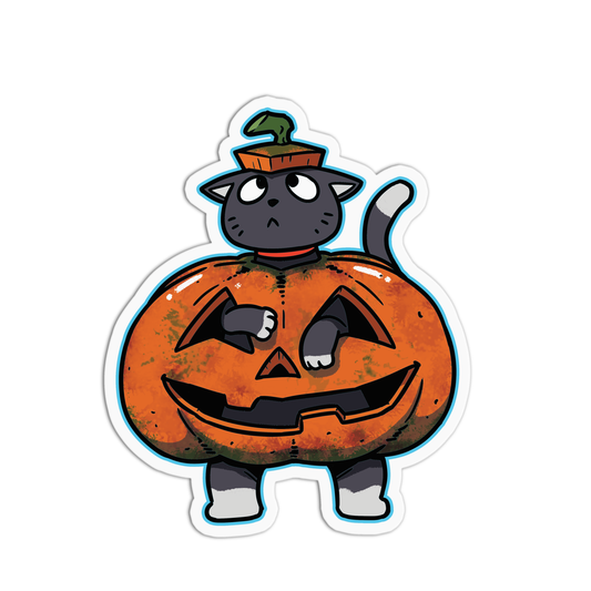 Cat-O-Lantern Cats Stickers