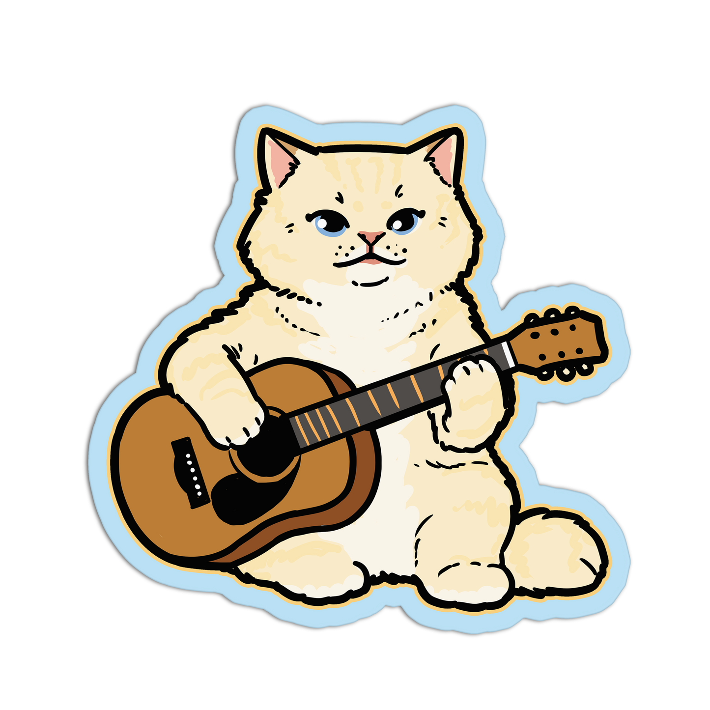 Guitar Cats Band Stickers - The Stkr Store