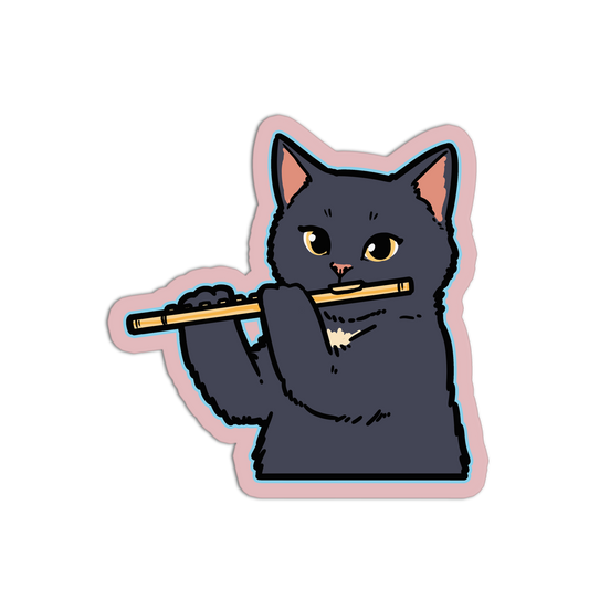 Flute Cats Band Stickers