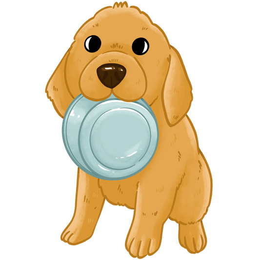 Golden Retriever w/ Bowl Sticker