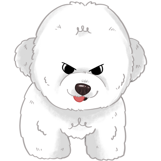 Angry Bichon Frise Stickers