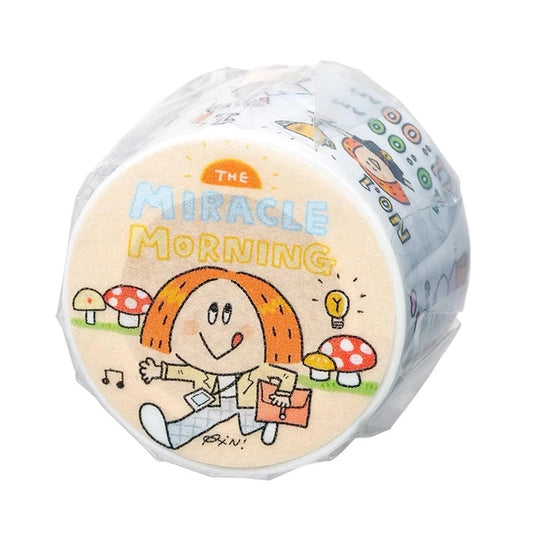 Roll of paper with 'The Miracle Morning' illustration on a white background
