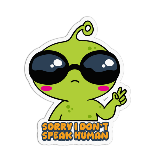 Cool Shades Chibi Alien Sticker