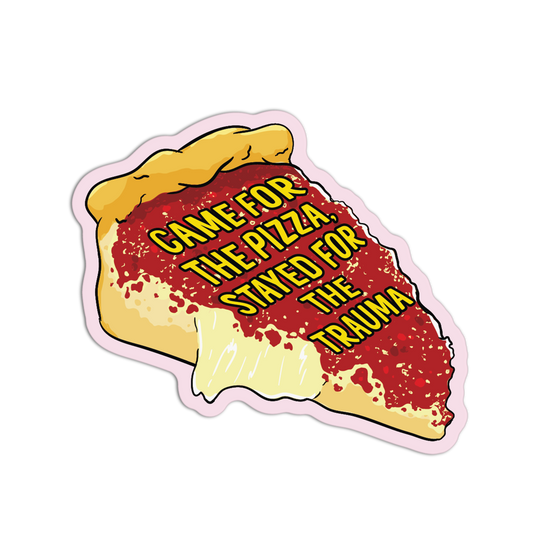Deep Dish Drama Slice Chicago Sticker - The Stkr Store