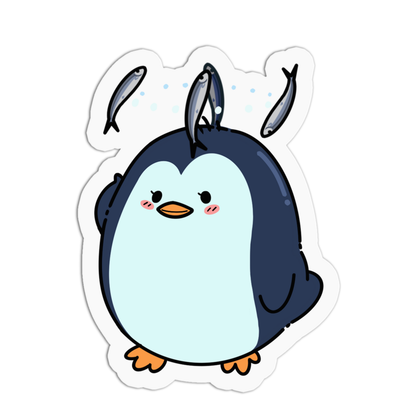 Penguin Snack Time Sticker