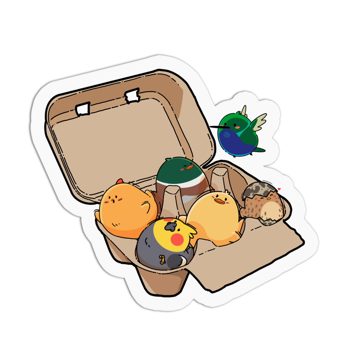 Assorted Egg Carton Sticker
