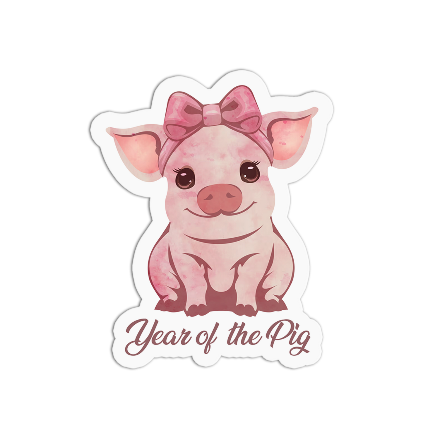 Year of the Pig - Coquette Chinese Zodiac Sticker