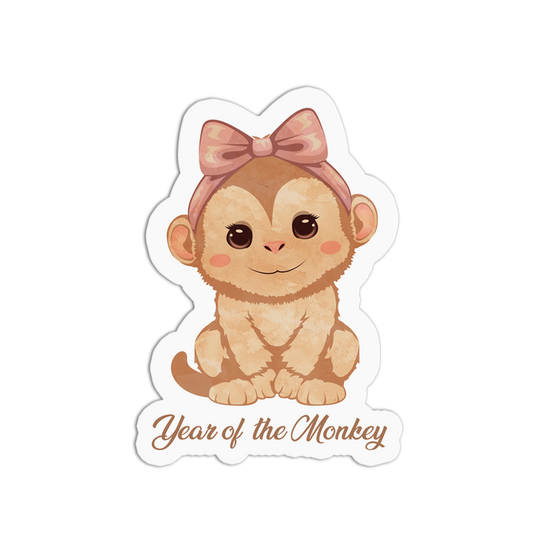 Year of the Monkey - Coquette Chinese Zodiac Sticker