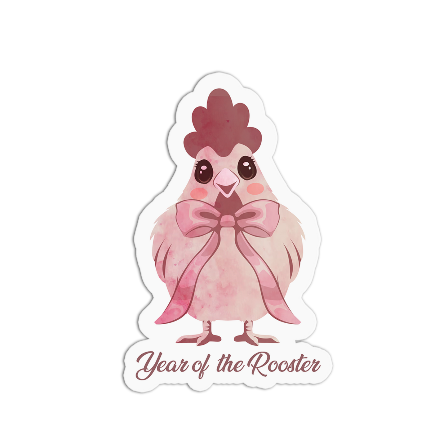 Year of the Rooster - Coquette Chinese Zodiac Sticker - The Stkr Store