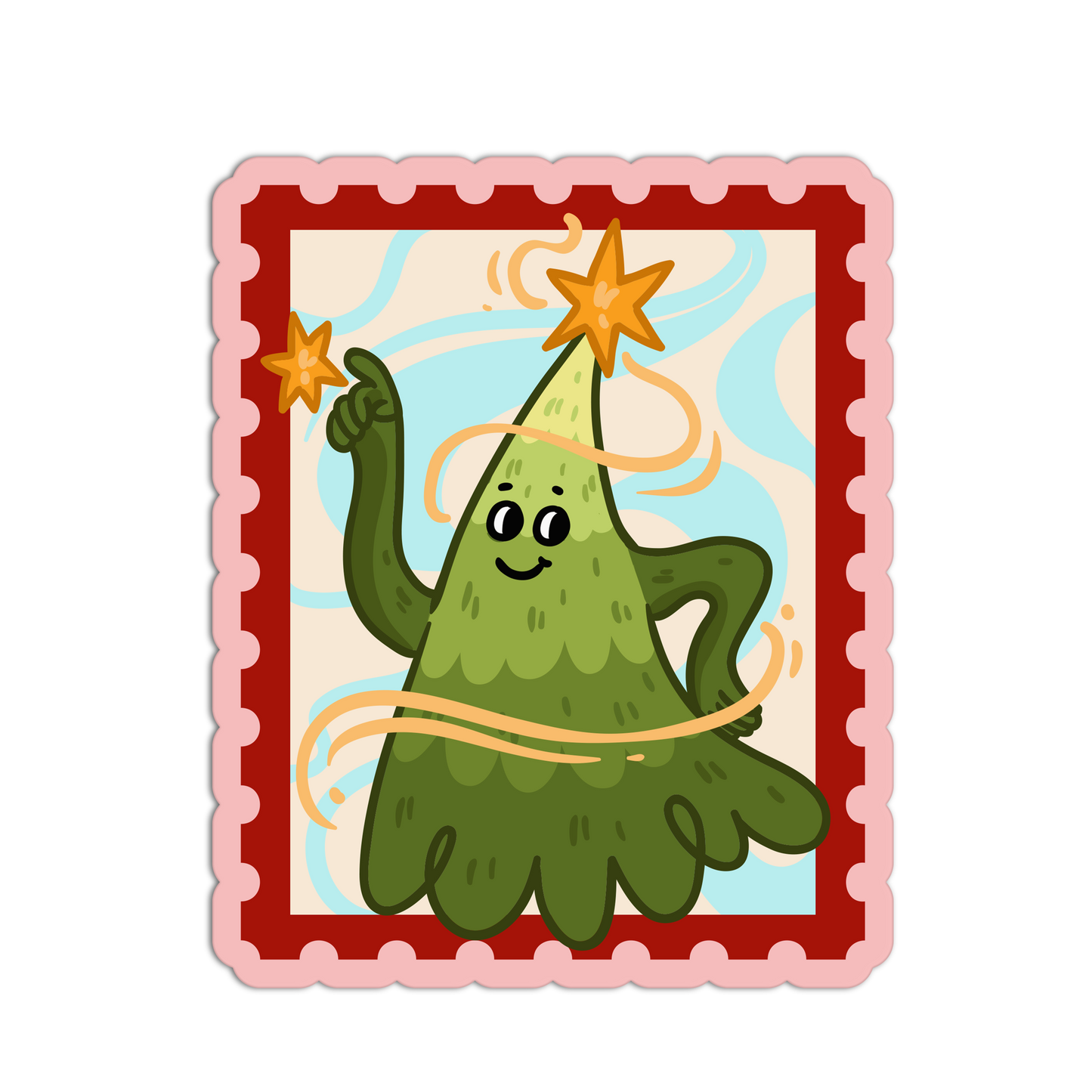 Enchanted Evergreen Christmas Stamp Stickers