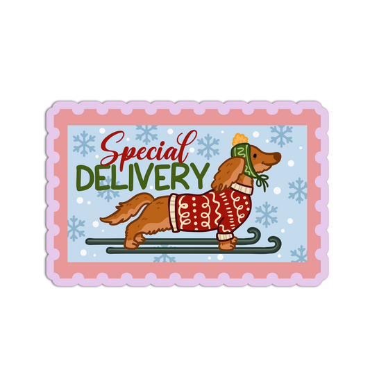 Sled & Snuggle Express Christmas Stamp Stickers