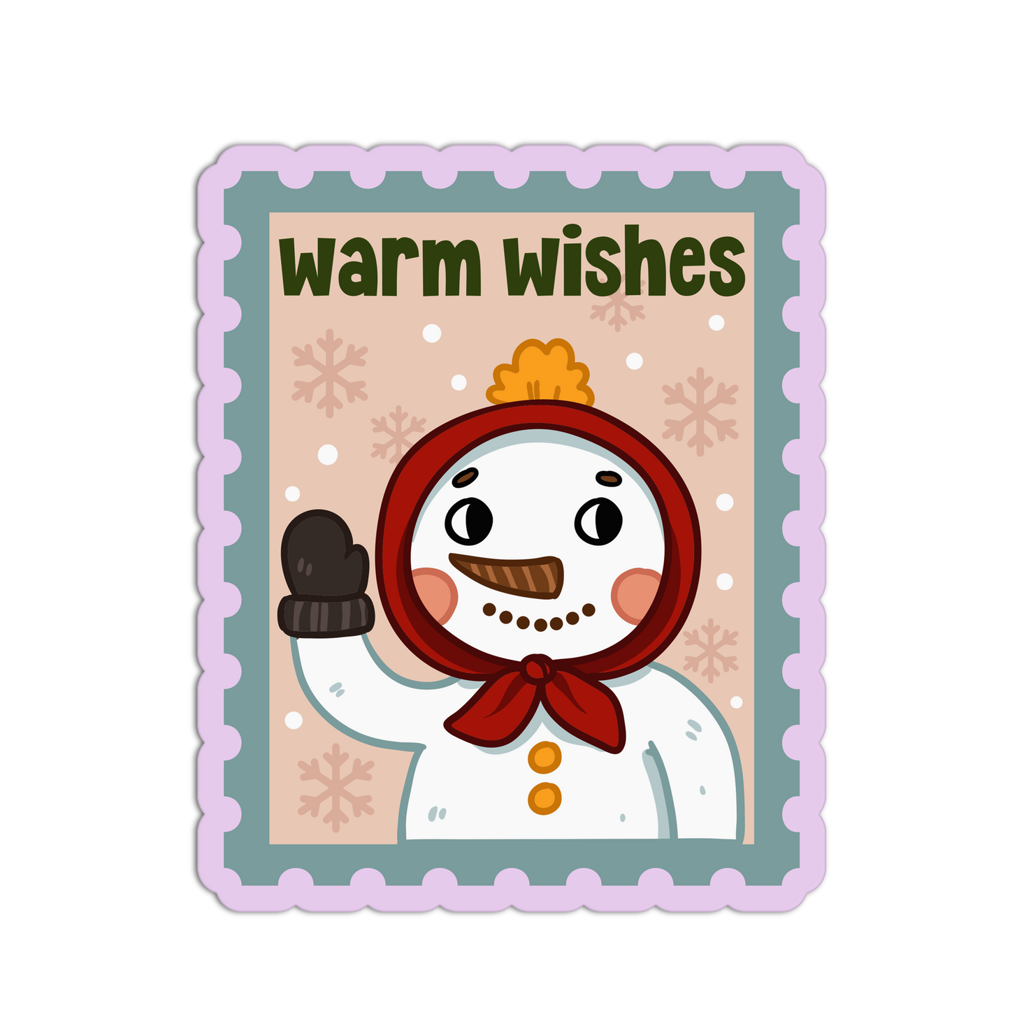 Warm Wishes Express Christmas Stamp Stickers