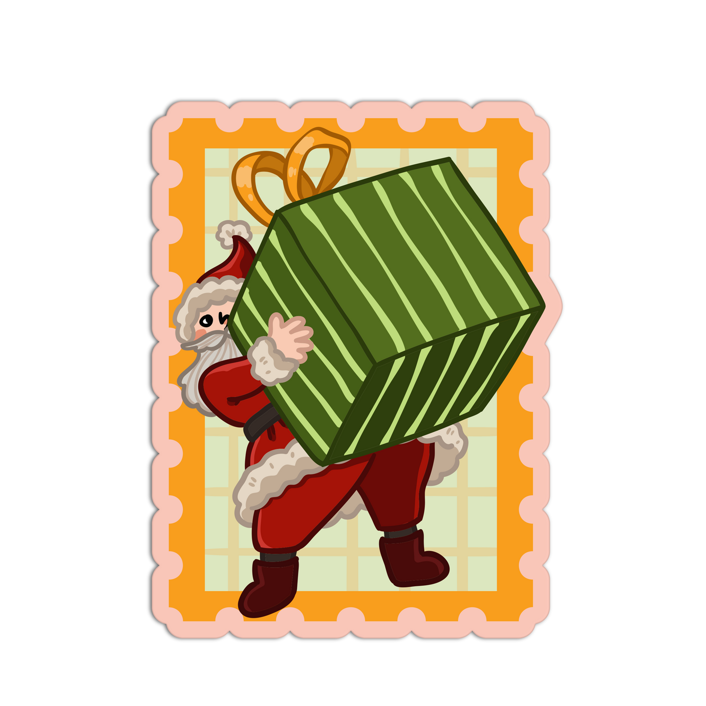 Santa's Gift Drop Christmas Stamp Stickers
