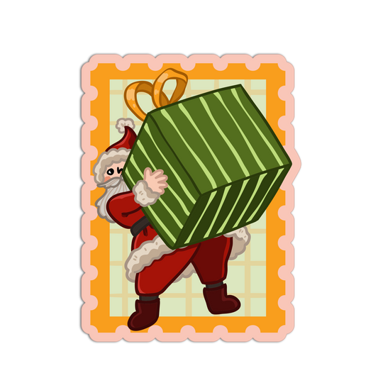 Santa's Gift Drop Christmas Stamp Stickers