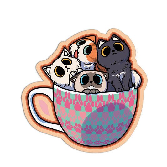 Teacup Coffee Stickers