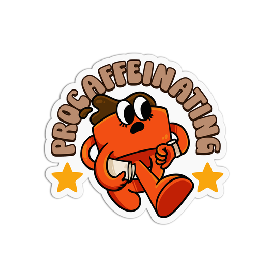 Procaffeinating Coffee Stickers