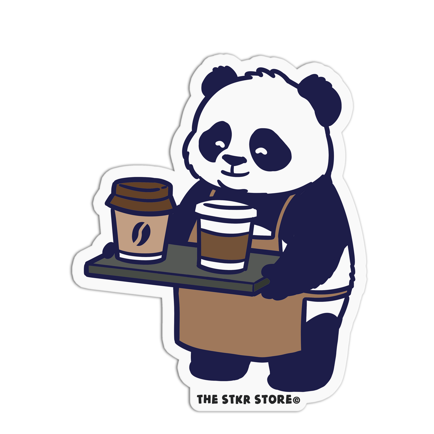 Panda Barista - Coffee Bear Sticker (Copy) - The Stkr Store