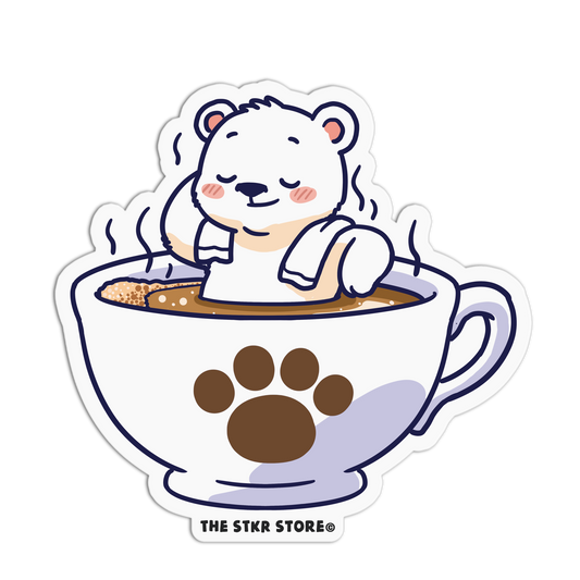 Espresso Onsen - Coffee Bear Sticker (Copy) - The Stkr Store
