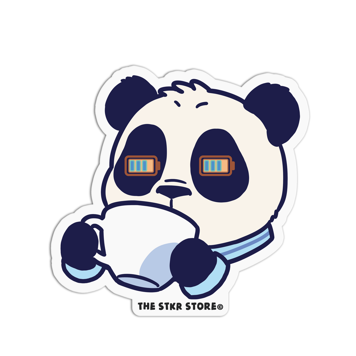 Panda Recharge - Coffee Bear Sticker (Copy) - The Stkr Store