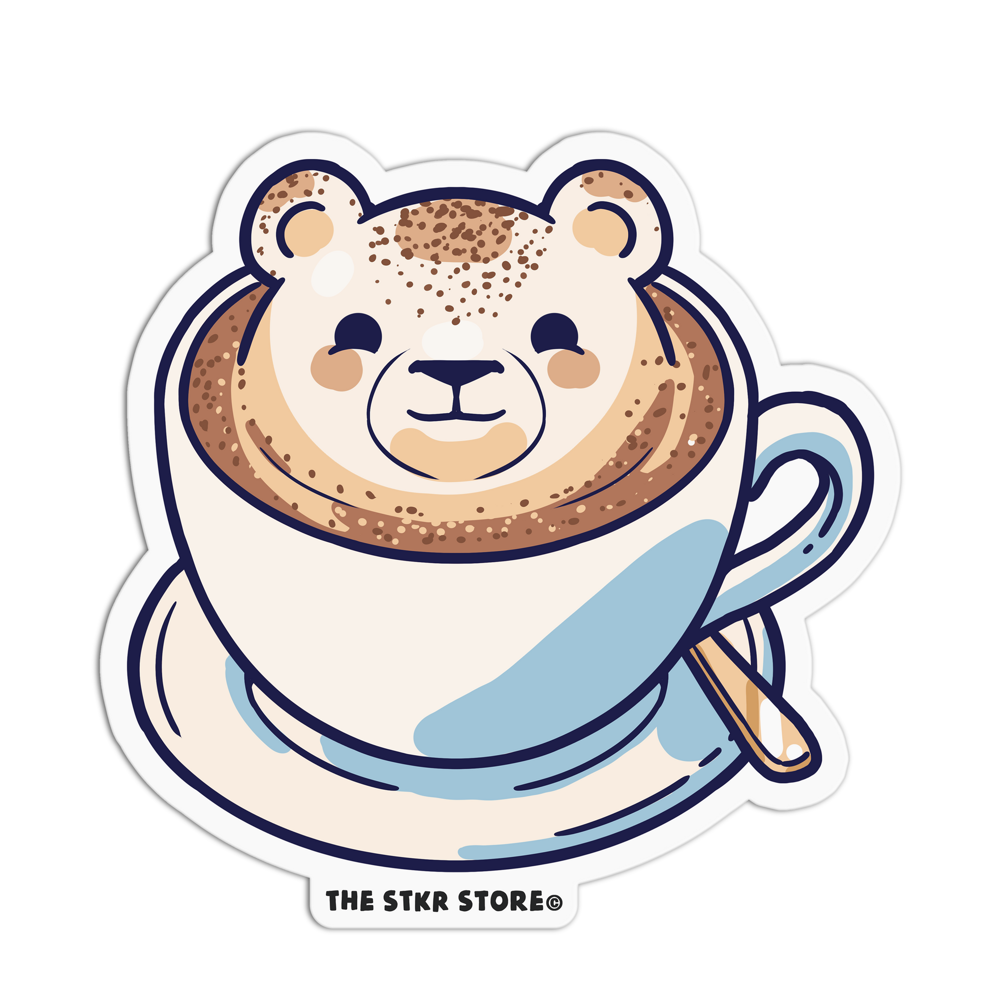Latte Art - Coffee Bear Sticker (Copy) - The Stkr Store